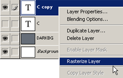 3D Letter Text: Photoshop