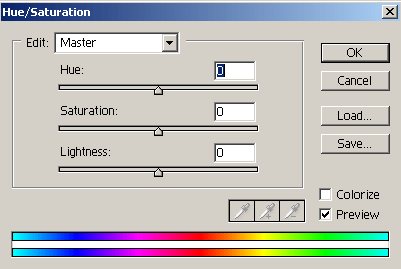 Color Adjustment: Hue/Saturation