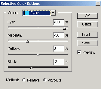 Color Adjustment: Selective Color