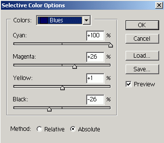 Color Adjustment: Selective Color