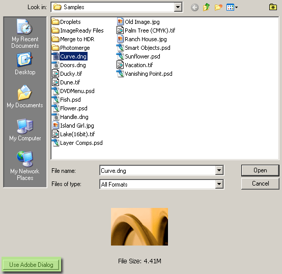 Use Adobe Dialog