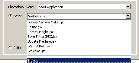 Introduction to Scripts and Actions Events Manager in Photoshop CS2