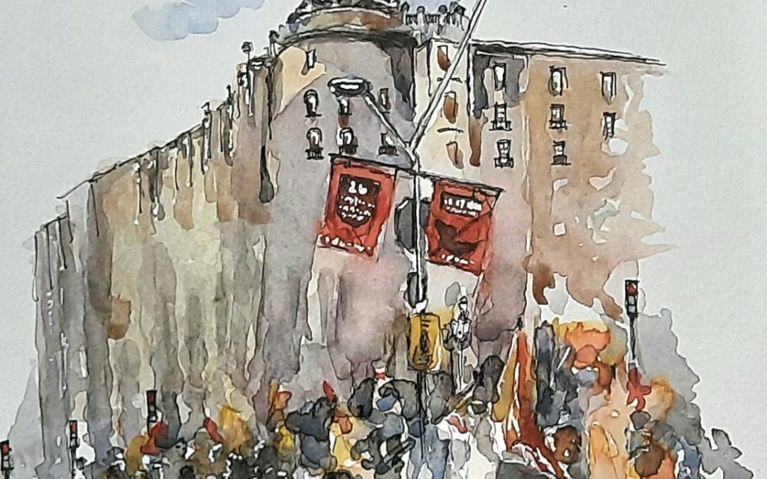 watercolor-catalanprotest-spain