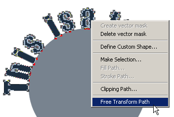 Simulate Circular Text on a Path: Using Vector Mask